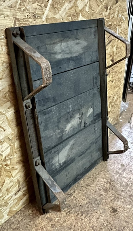 ANTIQUE INDUSTRIAL FACTORY FOUNDRY PLATFORM PALLET CART STEAM PUNK 36 X 24” gallery