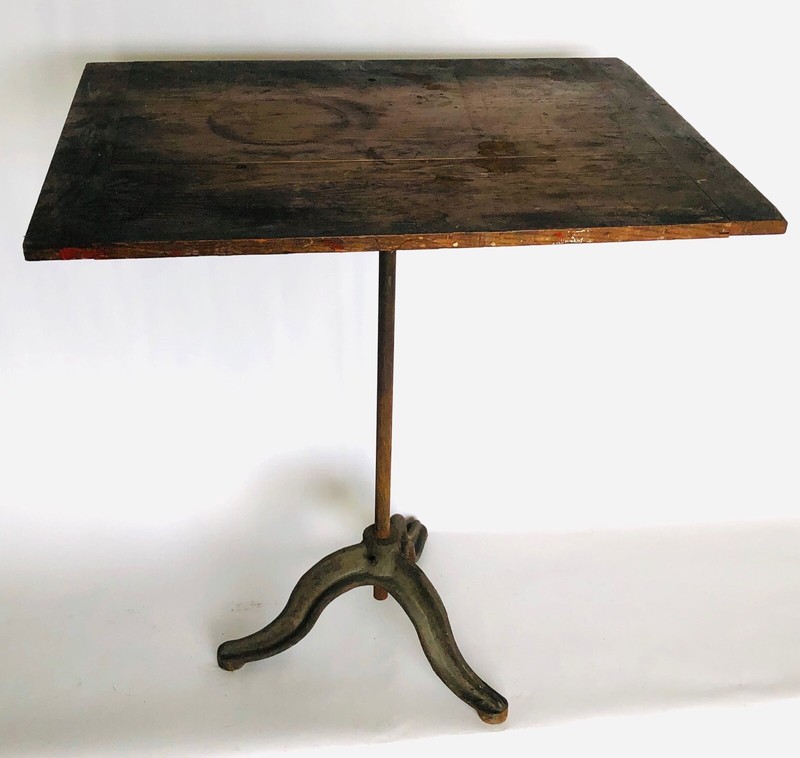 Printers Work Table Cast Iron Art / Drafting Table. Antique Vintage Industrial. gallery