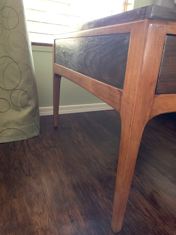 Vintage 1967 MCM Lane Rhythm Walnut End Table Nightstand w Drawer model 997-02 gallery