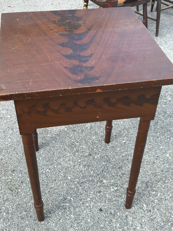 antique paint decorated farm table stand primitive folk art 1800s gallery