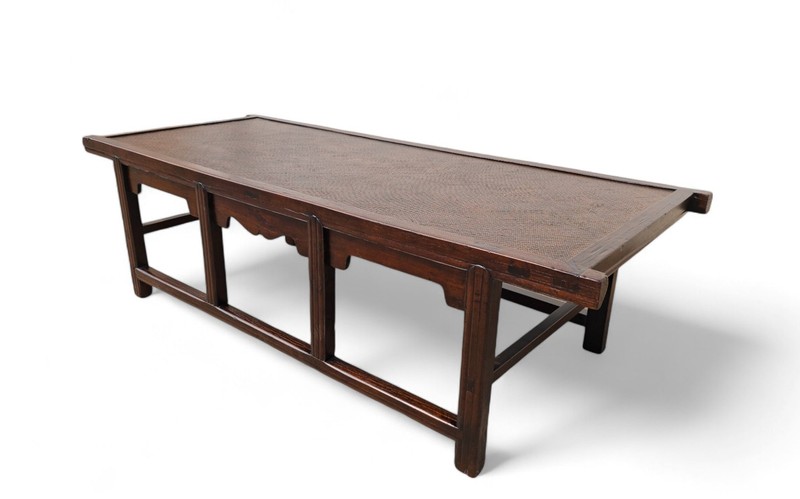 Antique Coffee Table Rattan Top gallery