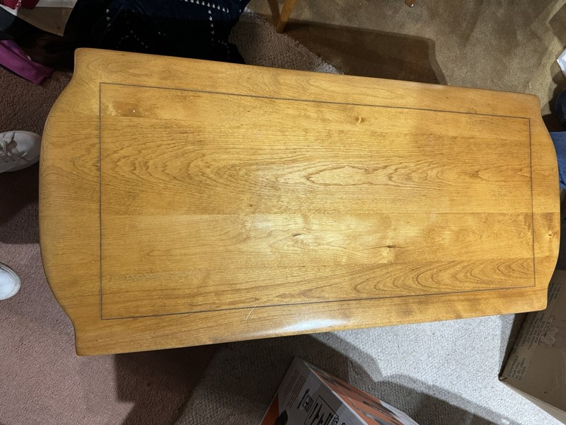 Vintage Cushman Colonial Fairfield Cross Base Cocktail Table gallery