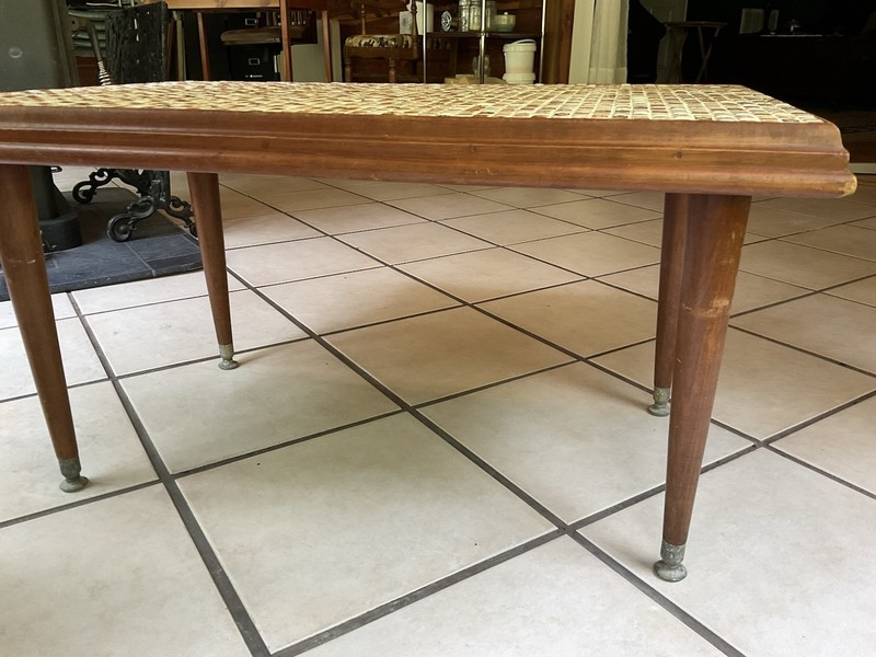 RETRO Mosaic Tile & Wood Vintage Coffee Table 30in L 19in W 16in H gallery