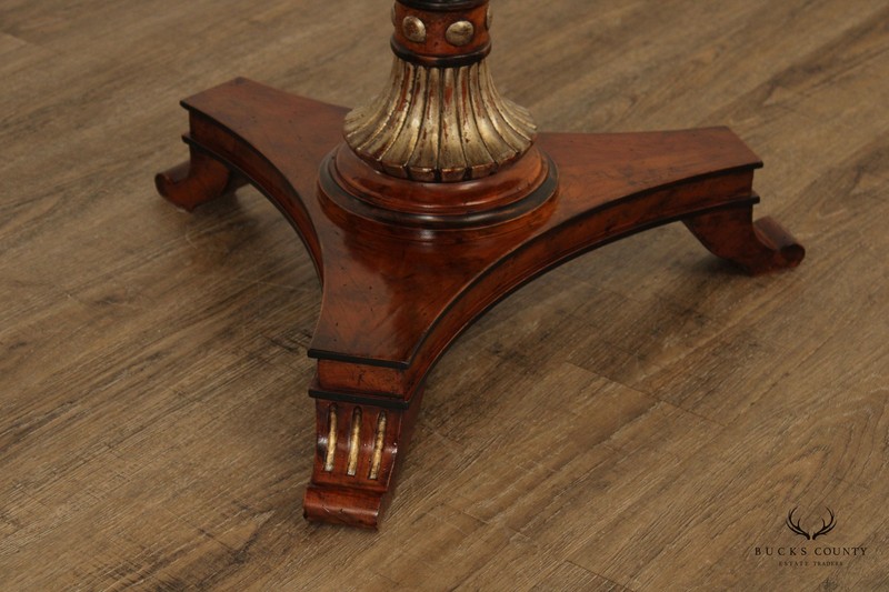 William IV Style Round Top Oyster Wood Tea Table gallery