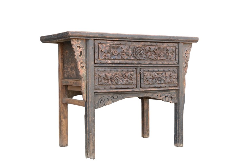 Hand Carved Antique Shanxi Console Table gallery