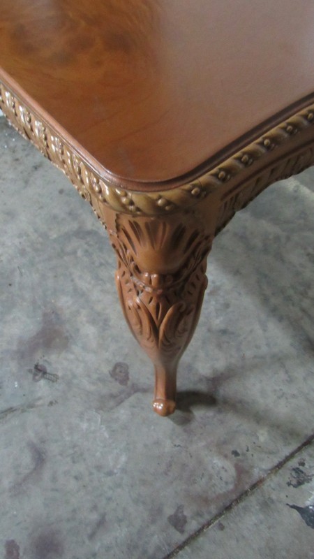 French Antique Dining Room Kitchen Table Carved gallery