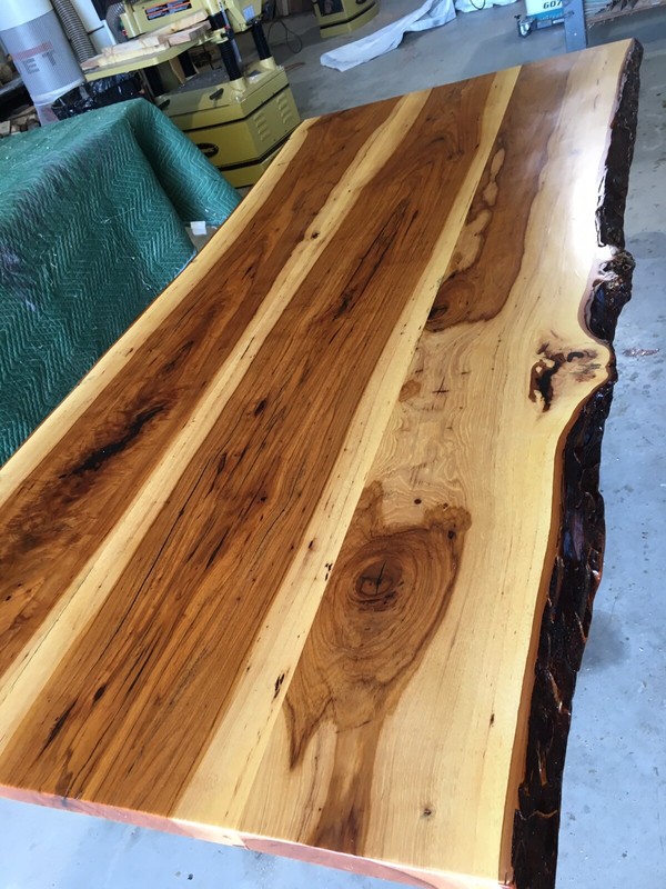 Solid Pecan Wood Live Edge Dining Conference Room Table TOP NO BASE gallery