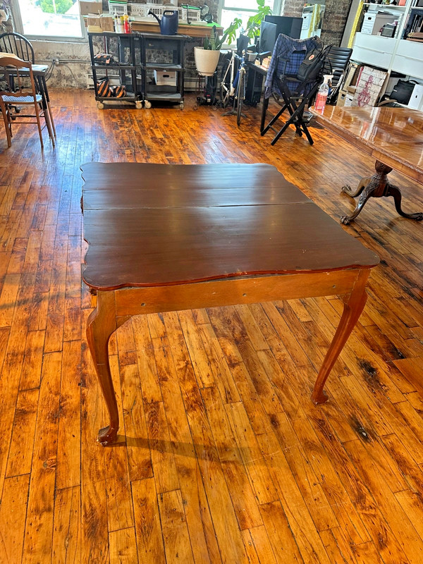 Rare Antique Chippendale Style Mahogany Fold-Over Table – Ball & Claw Feet gallery