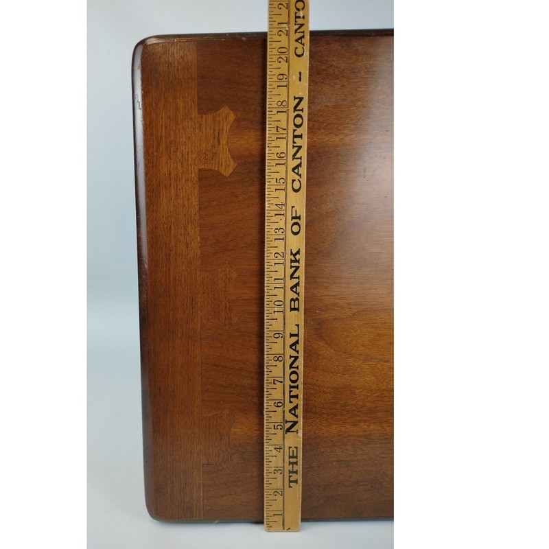 60s Walnut 2 Tier End Side Table Dovetail Inlay Lane Acclaim Family Tapered Legs gallery