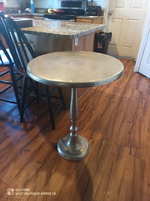 antique indented aluminum table gallery