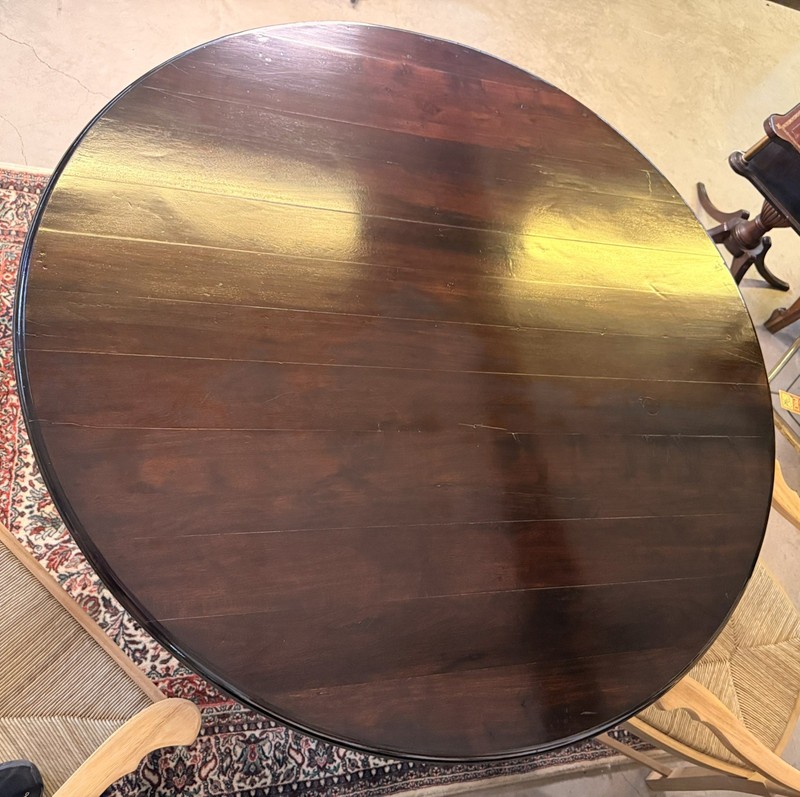 Antique French Style 60" Round Solid Hardwood Barley Twist Dining & Entry Table gallery