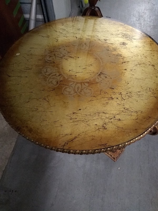 Unique Vintage Mid-Century Modern 26" Round Table 22" Tall Pick Up only gallery