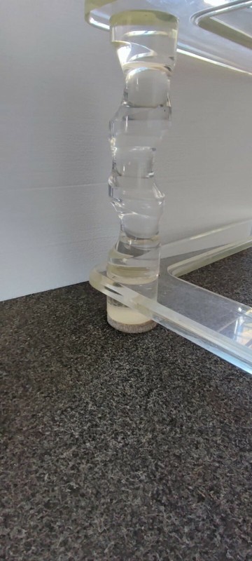 Coffee table in Lucite structure and glass by the French house Maison Romeo gallery