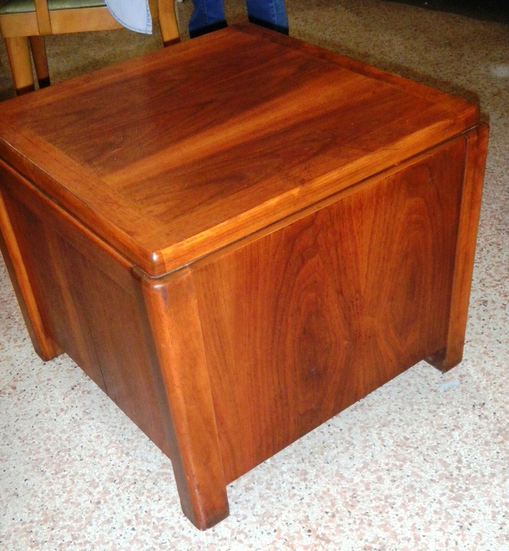 LANE ALTAVISTA CUBIST SIDE TABLE / STORAGE TABLE / WALNUT FINISH - MCM gallery