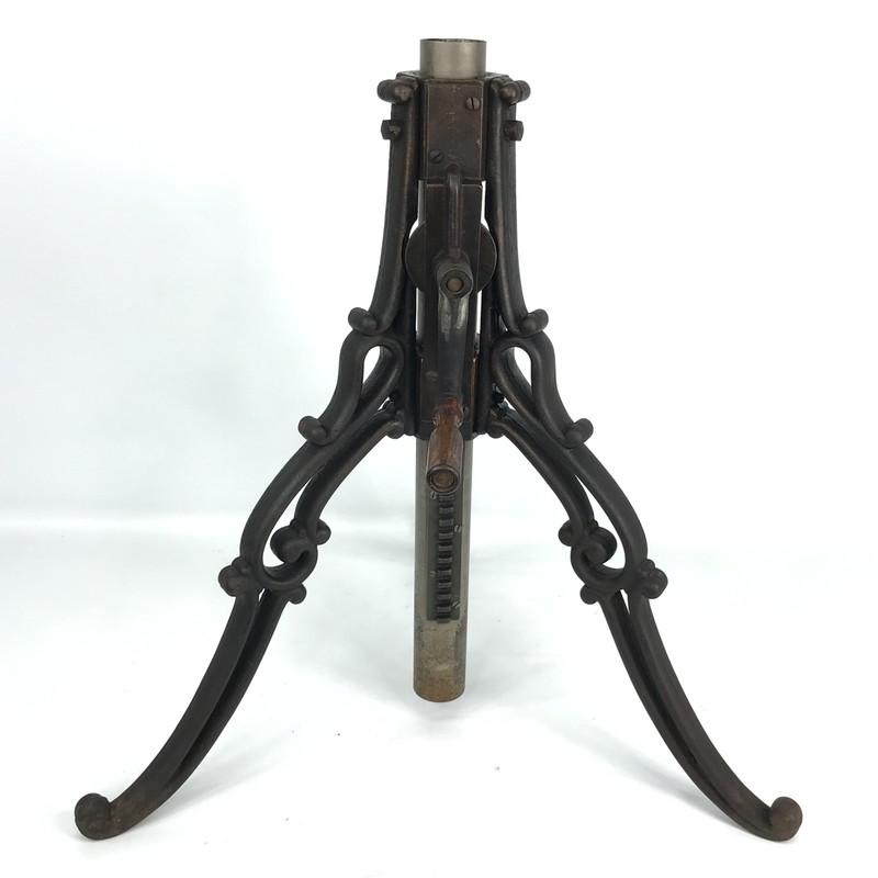 Antique Hand Crank Adjustable Height Industrial Table MEYROWITZ NY gallery