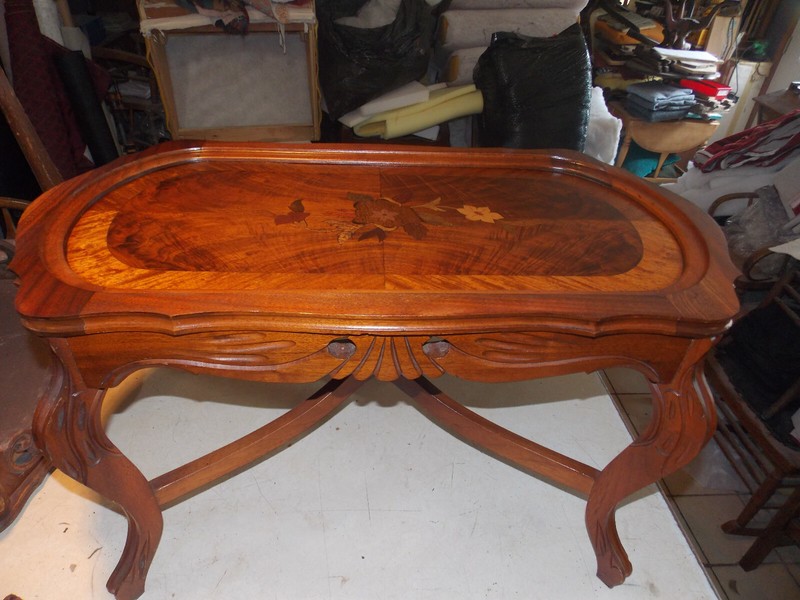 Walnut Mahogany Carved Inlaid Coffee Table (RP-CT71) gallery