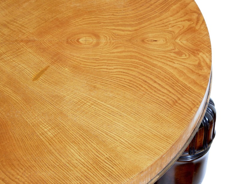 ART DECO BIRCH AND ELM CIRCULAR COFFEE TABLE gallery
