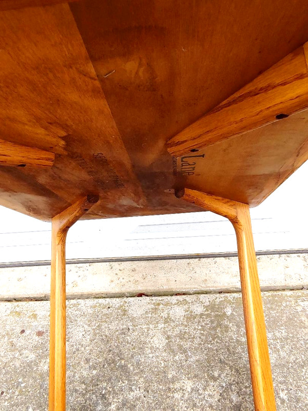 COOL MID CENTURY MODERN LANE "PERCEPTION" X-BASE SIDE TABLE BY WARREN CHURCH... gallery