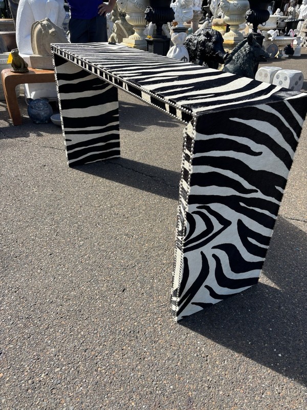 Vintage Ferguson Copeland Zebra Console Table gallery