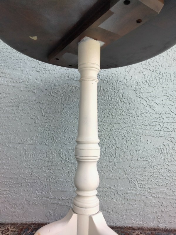 Antique Mahogany Pedestal Pie Crust Table 1890s Side Table Accent gallery