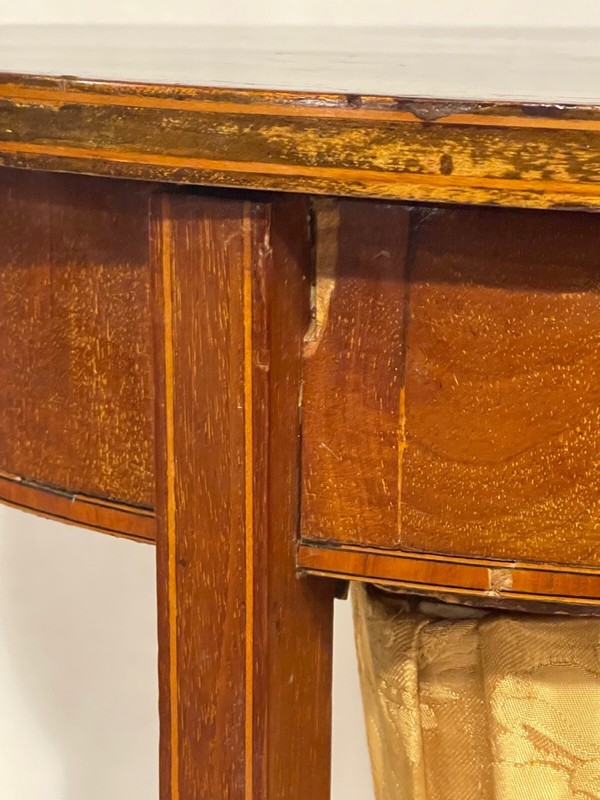 Early 19th Century Wooden Sewing/Work Table W Drawer And Silk Basket gallery