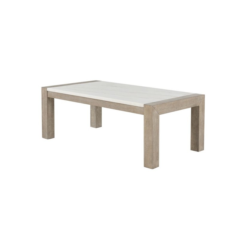Contemporary Coffee Table, Natural,White gallery