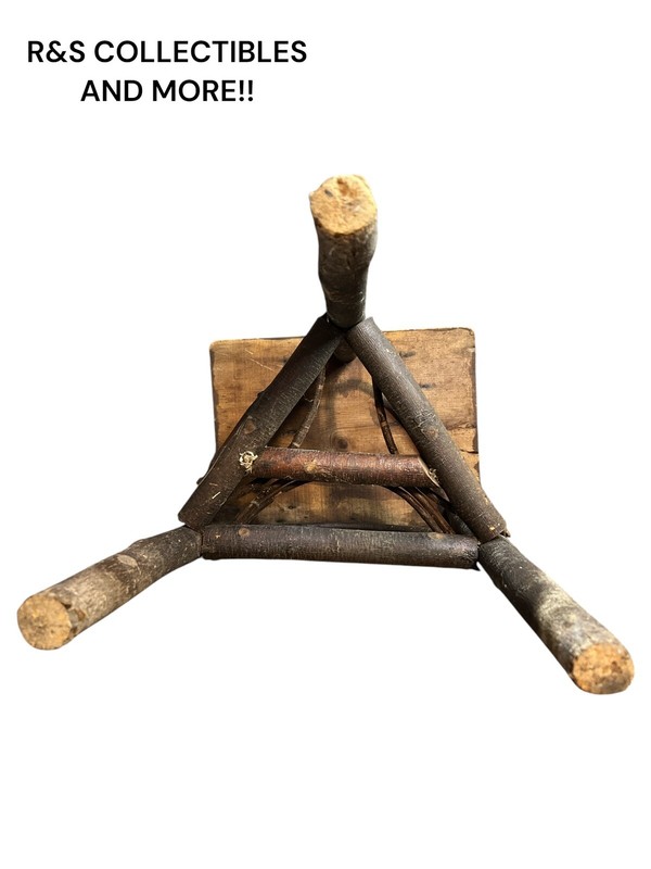 VINTAGE TWIG SIDE TABLE 24” TALL AT TALLEST POINT & TOP OF TABLE IS 13” X 9.75” gallery