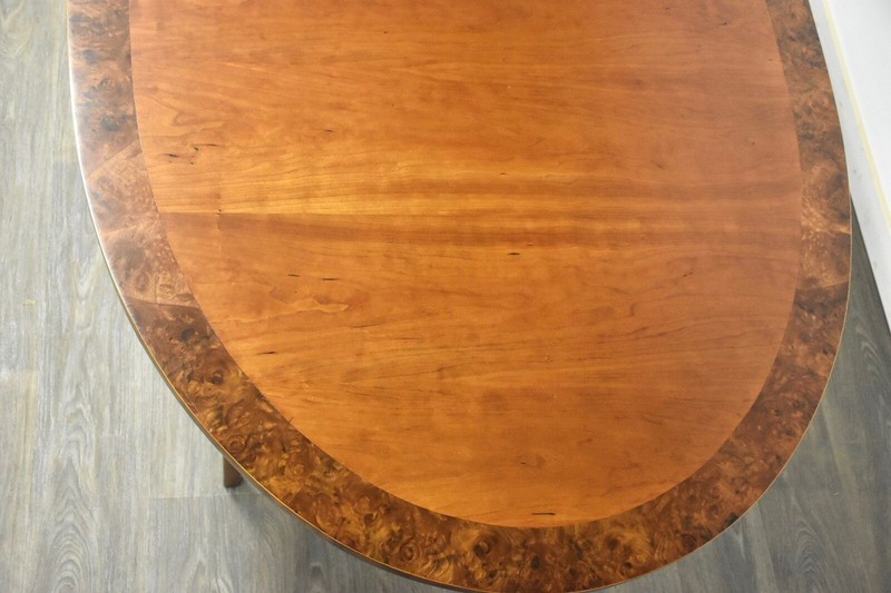 Cherry and Burl Oval Table by Directional gallery