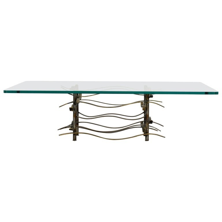 Silas Seandel Mid Century Modern Ribbon Coffee Table, 1977