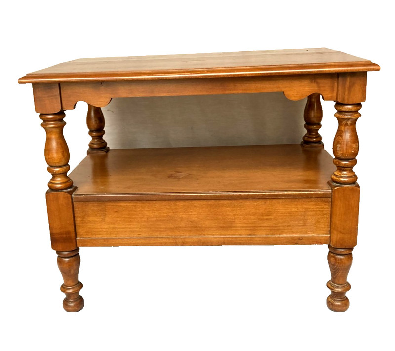 VINTAGE TELL CITY YOUNG REPUBLIC SOLID MAPLE NIGHTSTAND SIDE TABLE WITH DRAWER gallery