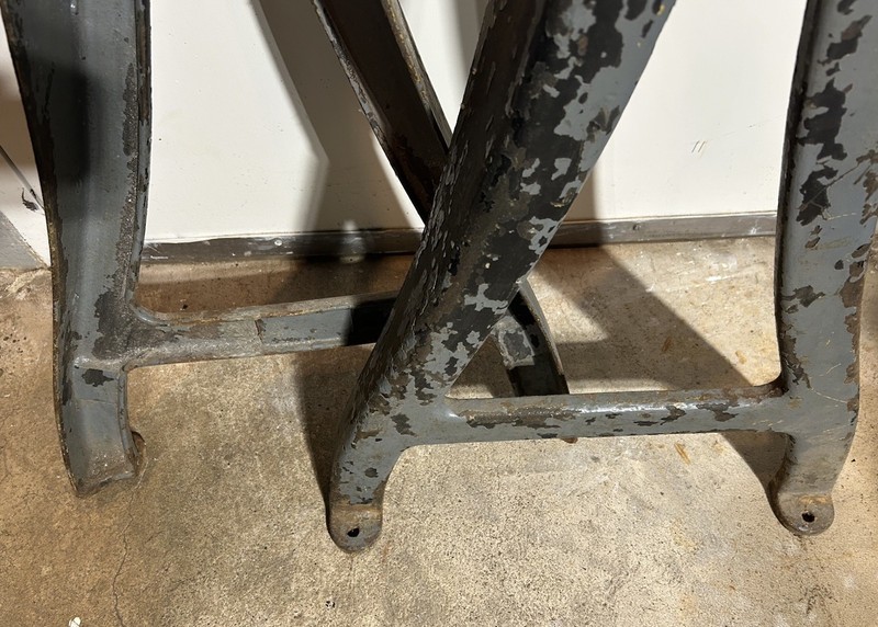 Vintage Cast Iron Steel Lathe Table Legs Stand Industrial Steam Punk gallery