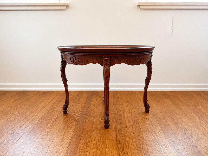 Vintage French Provincial Inlaid Occasional Table / Parlor Table