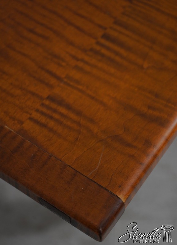 L70685: Eldred Wheeler Attributed Benchmade Tiger Maple Dining Tavern Table gallery
