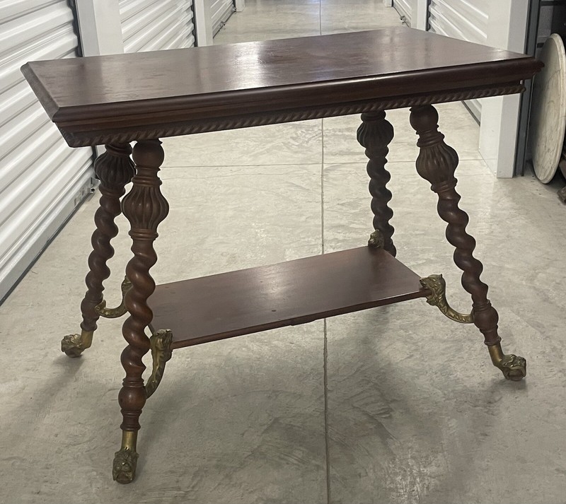 Merklen Brothers Victorian Library Table Marked with Catalog Number 792 gallery