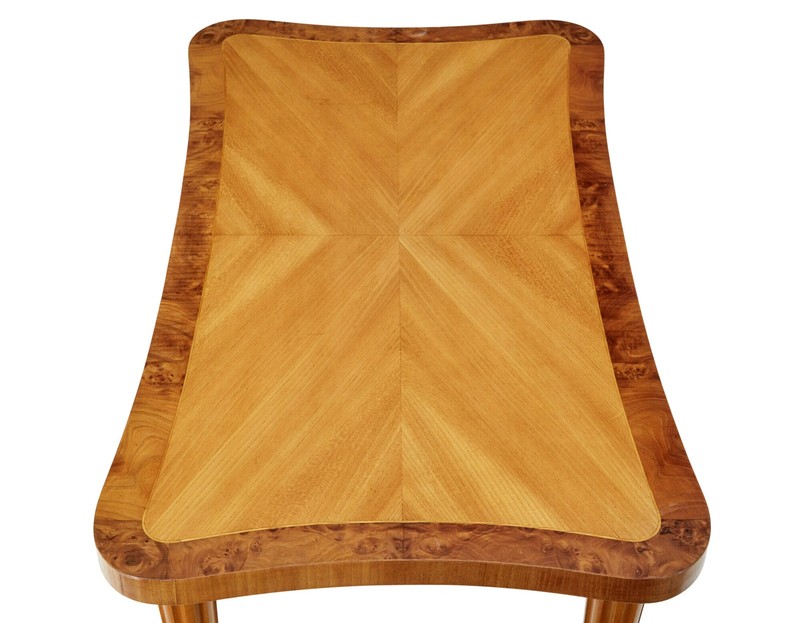 MID 20TH CENTURY SCANDINAVIAN BIRCH SHAPED COFFEE TABLE gallery