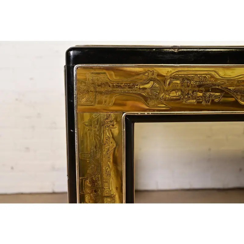 Bernhard Rohne for Mastercraft Hollywood Regency Dining Table, Circa 1970s gallery