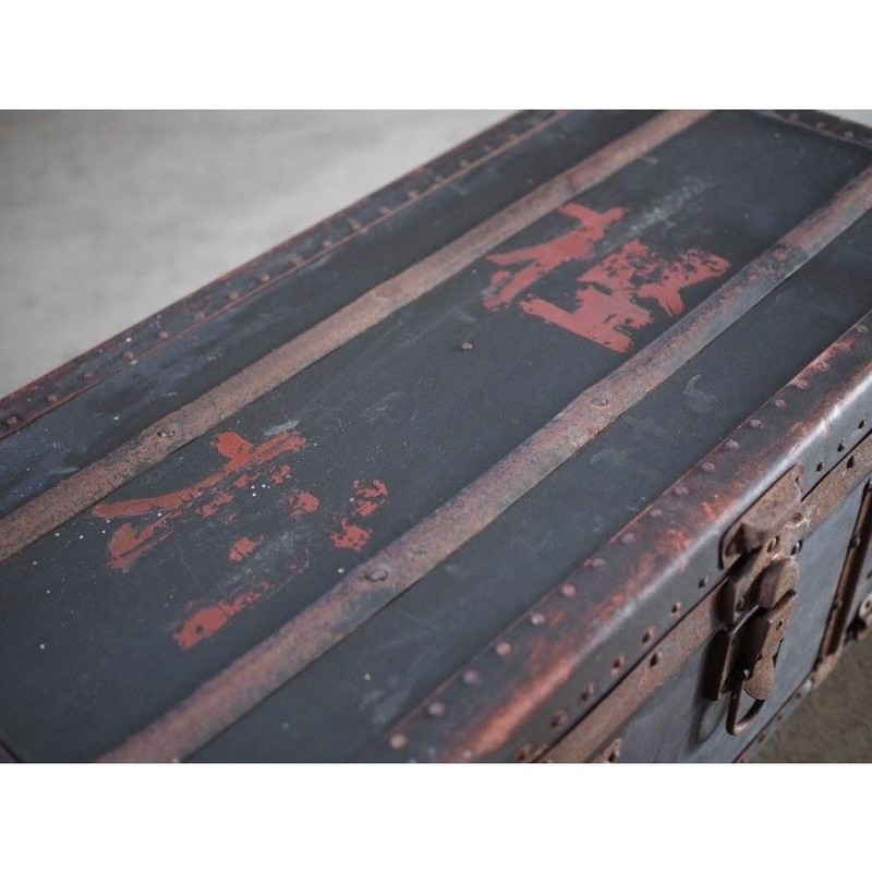 Rusty Iron Military Case Luggage Japan Koro-ten D Size Used 21cm (8.3in) gallery