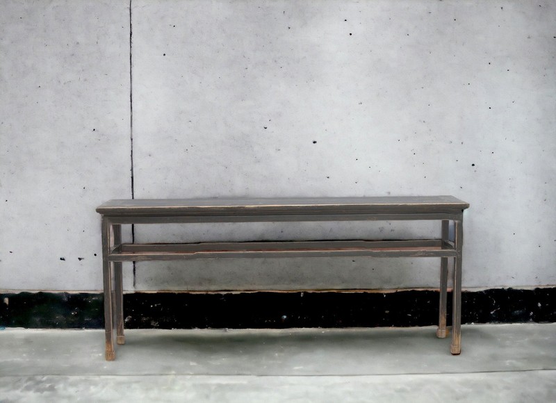 Vintage Black 79" Inch Long MingQing Console Table gallery