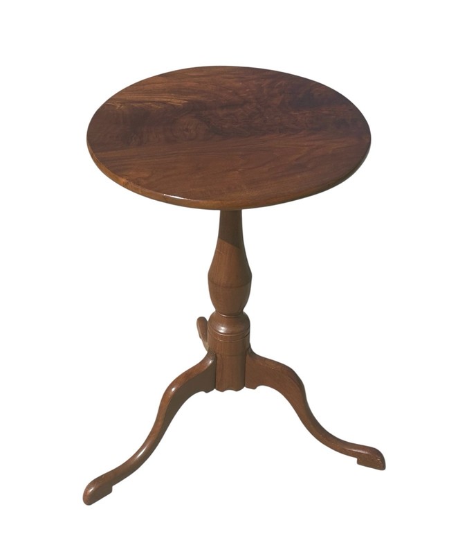 Federal Style Mahogany Tilting Wine Table with Snake Leg Base - Perfect Size gallery