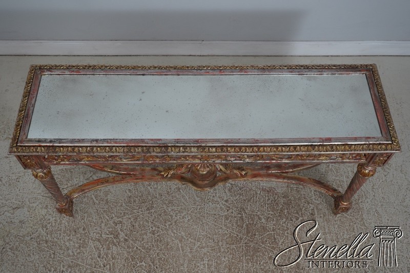 L73335: French Louis XVI Mirror Top Carved Console Table gallery