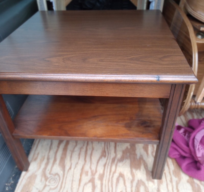 Mid Century Walnut Formica Top End Table / (1 Table) (ET409) gallery