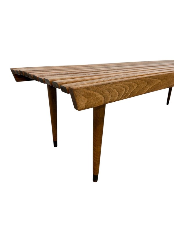 Mid-Century Modern Walnut Slatted Coffee Table gallery