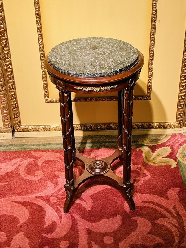 French Gueridon/Side Table With Bronze Napoleon III