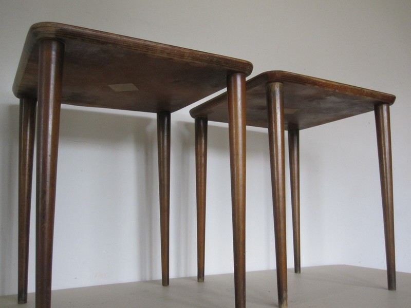 (2) Mid Century Modern MCM (Square) End Accent Tables / 15" X 15" / 17" Height gallery