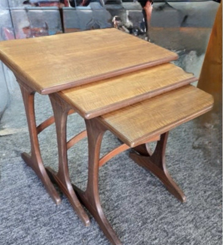 Mid-Century Modern G Plan Fresco Teak Set Of Three Tables