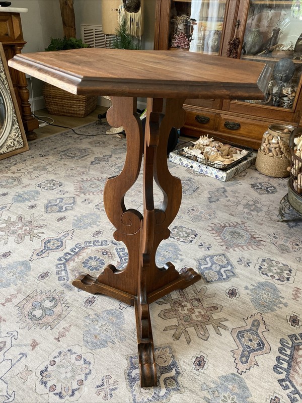Antique Victorian Walnut Parlor Table, Fern Stand gallery