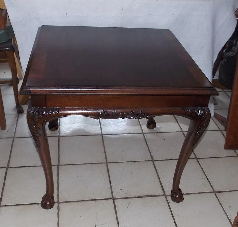 Mahogany Carved End Table / Side Table by Baker (ET47) gallery
