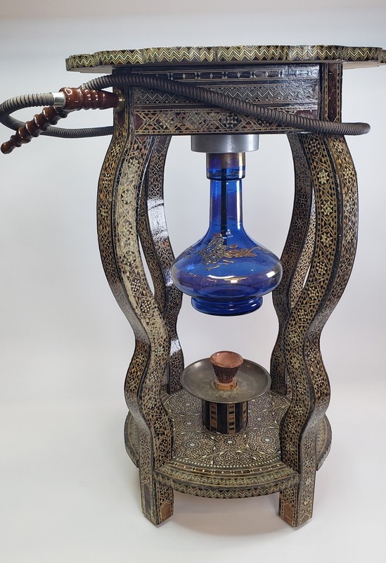 Unique Hand Made Syrian Antique Side Table Hookah Over 30 Years Old Super Rare