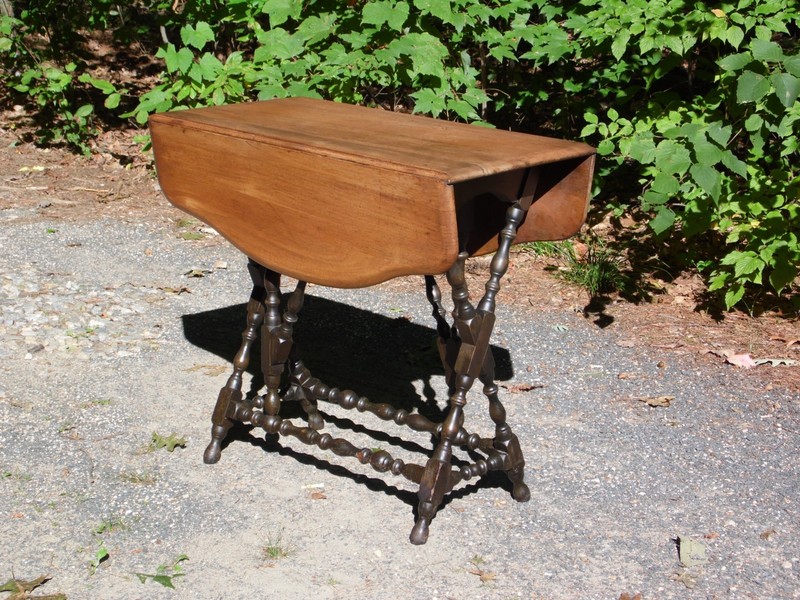 Vintage Solid Wood Drop Leaf Gate Leg Kitchen Dining Table Console Table