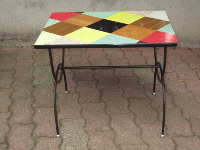 Coffee Table Dapoint 1950s Design Multi Colors + Sublime Coaster. gallery